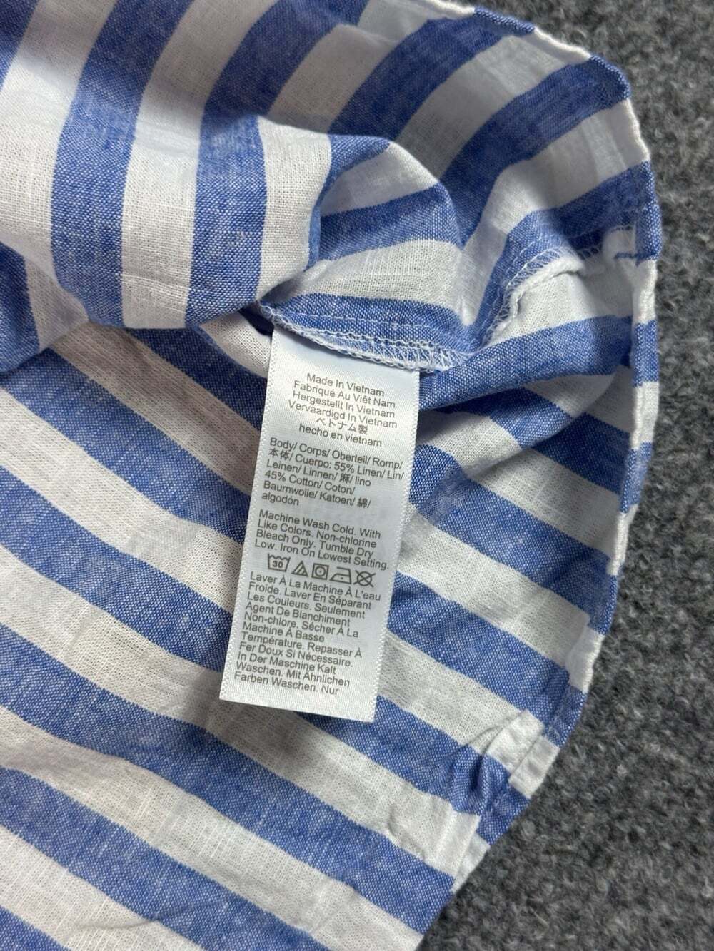 J.CREW Women’s Linen Cotton Woven Striped Button Front Tank Sleeveless Size M - Picture 6 of 7